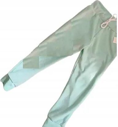 Spodnie welurowe miętowe rozmiar 152