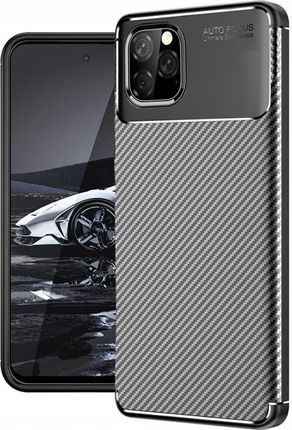 Etui Do Iphone 12 12 Pro Carbon Pancerne Silikon Karbon Slim Case Szkło