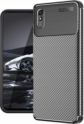 Etui Do Xiaomi Redmi 9A Carbon Pancerne Silikon Karbon Slim Case Szkło