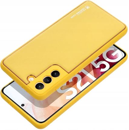 Etui Leather Case skórzany do Samsung Galaxy A35 5G żółty
