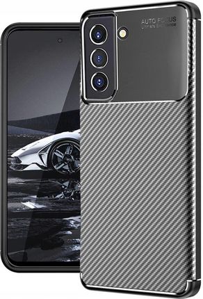 Etui Do Samsung S21 Fe Carbon Pancerne Silikon Karbon Slim Case Szkło