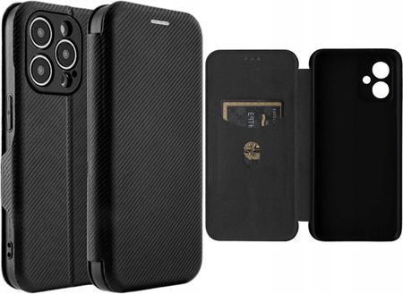 Etui Z Kieszonką Do Motorola G34 5G Wallet Case Carbon Enviro