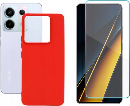 Etui do Xiaomi Redmi Note 13 Pro 5G Poco X6 5G Jelly Case czer Matt i Szkło