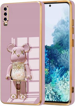 Etui Glamour Do Huawei P30 Bear Uchwyt Podstawka Miś Silikon Case Szkło