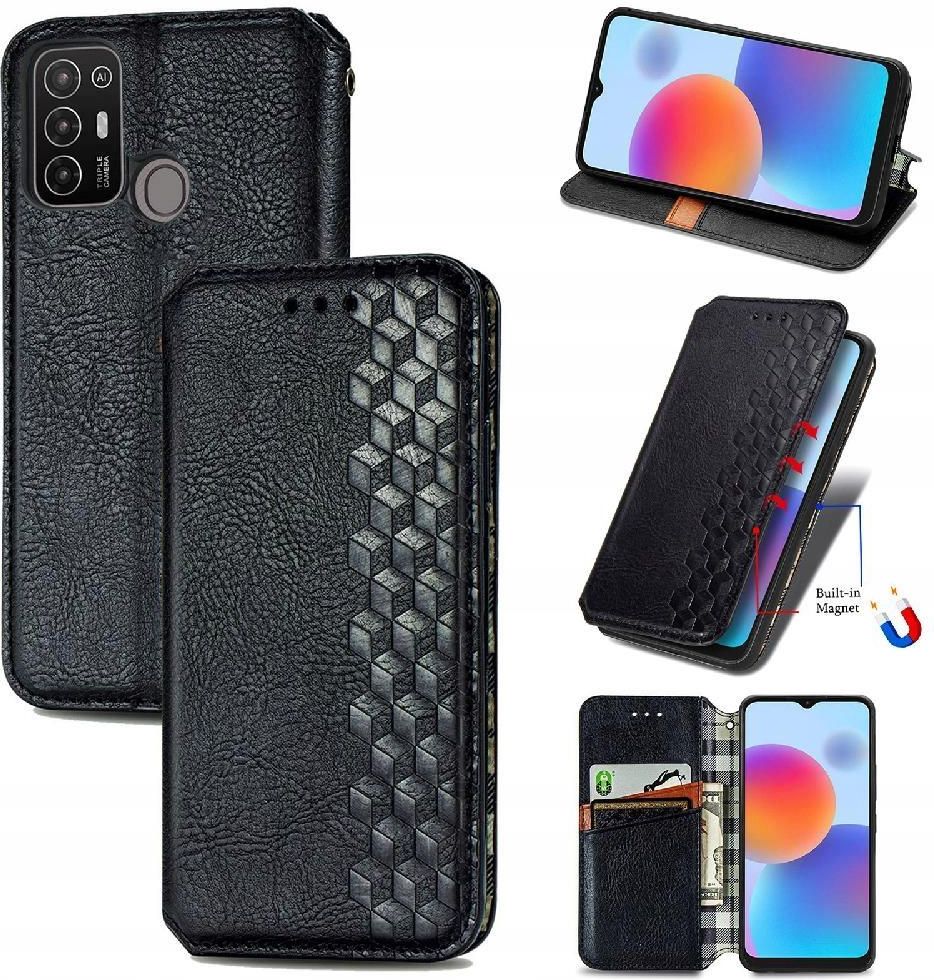 MOJIA Cover Per ZTE Blade A52 - Custodia Flip Portafoglio In PU Con Supporto E Slot Carte - Marrone - 4