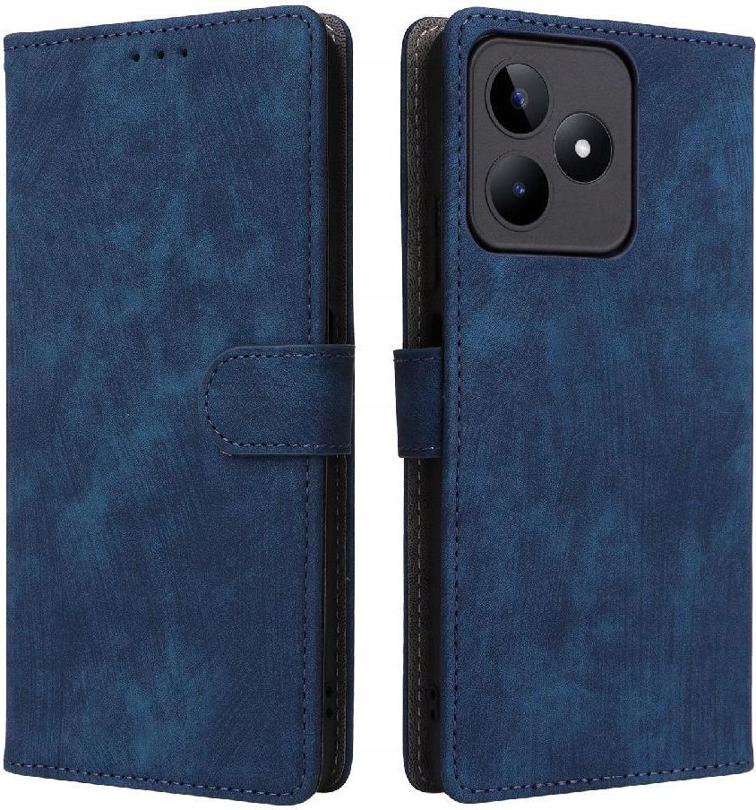 WBWONE Leather Folio Cover per Realme C51 / Realme Note 50, Trifoglio Fortunato Custodia in Pelle PU Magnetica Libro Flip Portafoglio Case con [Funzione Stand]. Rosso