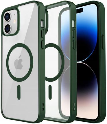 Magnetica Cover con Cordino per iPhone 12 Pro Max,[Compatibile con MagSafe], Cover in Silicone, Regolabile Cordino da Collo Nylon Catena Collana Tracolla,Verde menta