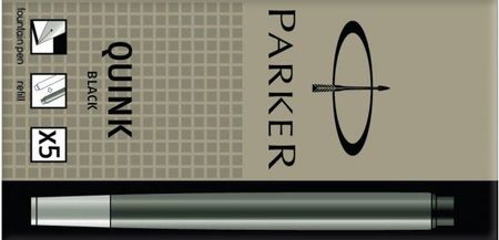 Parker Quink naboje długie (5 szt.) - kolor czarny