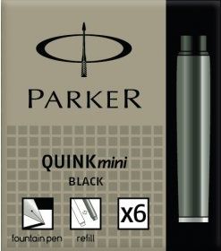 Parker Quink naboje krótkie (6 szt.) - kolor czarny