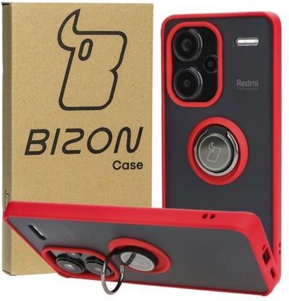 Etui Bizon Case Hybrid Ring do Xiaomi Redmi Note 13 Pro+ 5G, czerwone