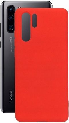 Etui Pokrowiec Silicon Case do Huawei P30 Pro VOG-L09 czerwone I Szkło