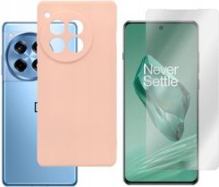 Etui do OnePlus 12R 5G I Ace 3 5G Silicon Case jasnoróżowe Matt i Szkło