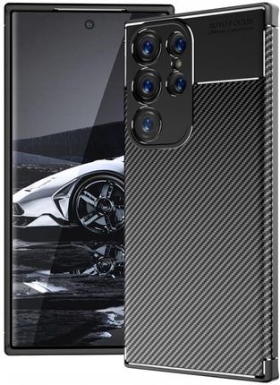 Etui Do Samsung Galaxy S23 Ultra Carbon Karbon Pancerne Silikon Slim Case