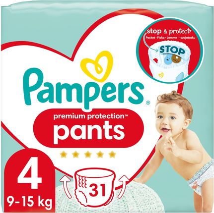 Pampers Premium pants pieluchomajtki rozmiar 4, 31 sztuk