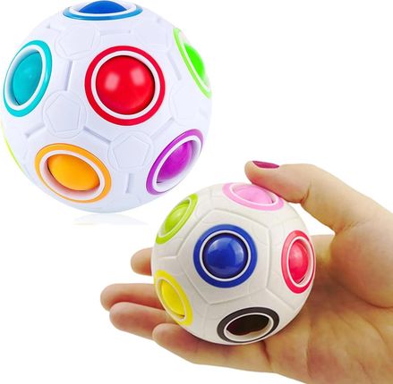 Rubik'S Rainbow Ball Tęczowa Piłka Antystresowa Zabawka Biała 8265