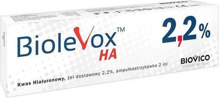 Biovico Biolevox HA Kwas hialuronowy żel dostawowy 2,2% amupułkostrzykawka 2ml