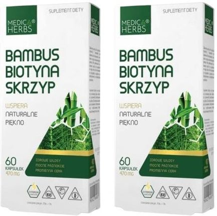 Medica Herbs Bambus Biotyna Skrzyp 2x60kaps