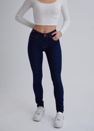 Spodnie jeans damskie Skinny Fit ciemnogranatowe AJ016 26W/29L