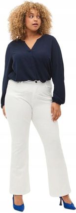 Białe Spodnie Jeansowe Bootcut N78 Plus Size Zizzi 664C 44