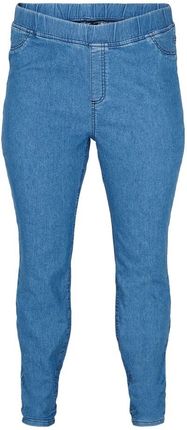 Spodnie Niebieskie Jegginsy Jeans Rurki Zizzi Plus Size 200F 44