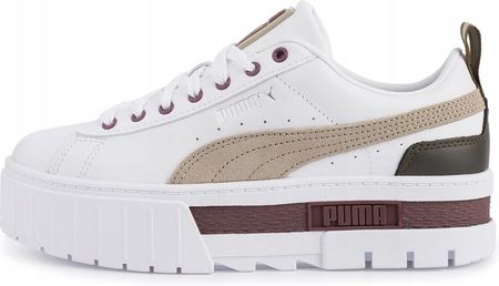 Damskie buty białe sneakersy Puma Mayze Lth na platformie skórzane r. 40