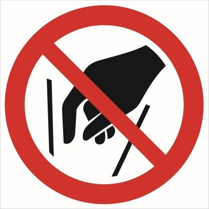 Signproject Znak Ga015 - ''Zakaz Wkładania Rąk Do Środka" - 10X10Cm; Folia
