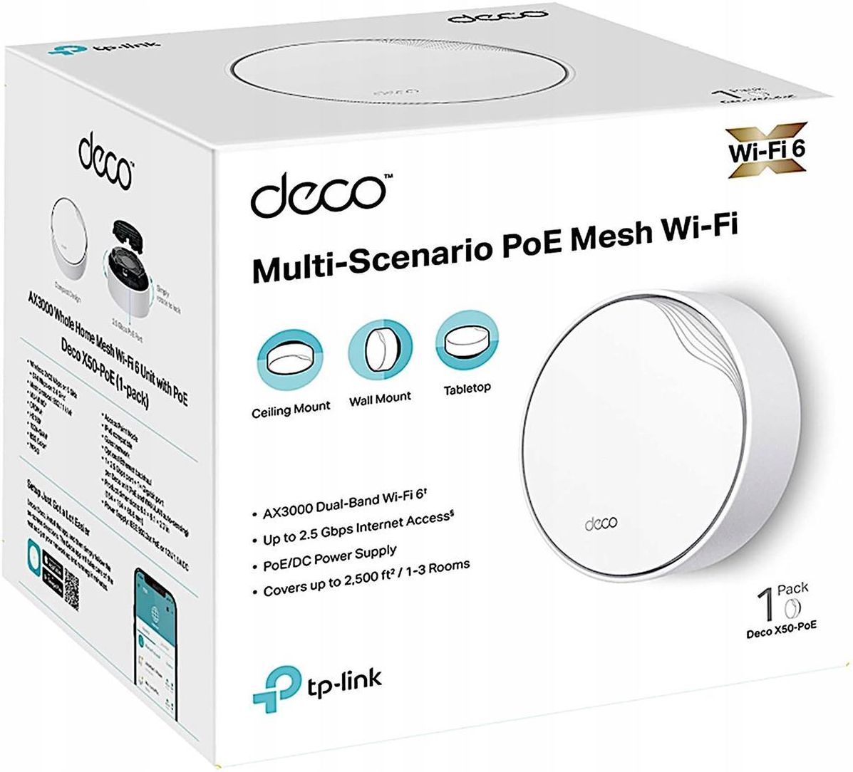 TP-Link Deco X50-PoE Wi-Fi 6 2パック Deco X50 | AX3000メッシュWi-Fi 6システム | TP-Link 日本