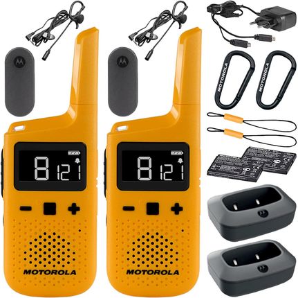 Radiotelefon PMR446 IP54 2szt. Motorola TalkAbout T72 + Słuchawki VOX 2szt. - Autoryzowany Dystrybutor