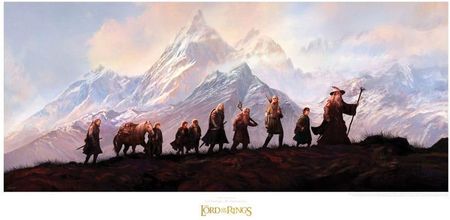 Weta Collectibles Lord of the Rings Art Print The Fellowship of the Ring: 20th Anniversary 59x30cm