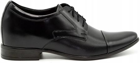 Buty Wizytowe Podwyższające Skóra Czarny P10 43
