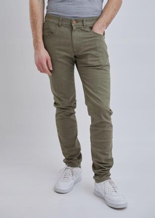Spodnie jeans męskie Slim Fit szarozielone AJ008 31W/30L