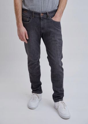 Spodnie jeans męskie Regular Fit szarografitowe AJ011 32W/32L