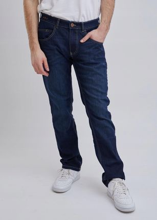 Spodnie jeans męskie Relaxed Fit ciemnoniebieskie AJ013 31W/31L