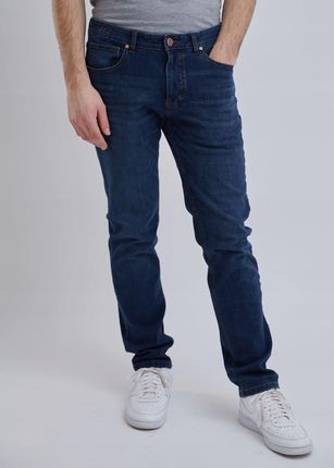 Spodnie jeans męskie Regular Fit granatowe AJ005 33W/32L