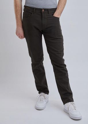 Spodnie jeans męskie Regular ciemnozielone AJ001 36W/34L