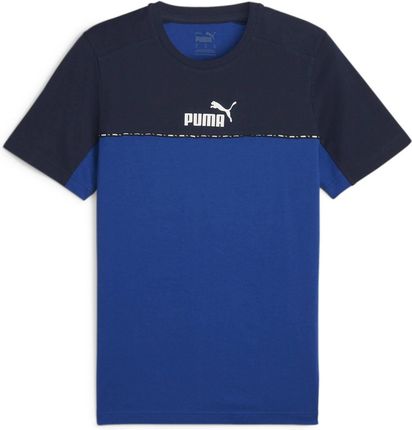 Koszulka męska Puma ESS BLOCK X TAPE niebieskie 67334117