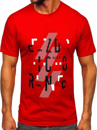 T-shirt Koszulka Męska Czerwona 14752 DENLEY_2XL