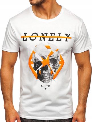 T-shirt Męski Koszulka Biała Y70011 Denley_l