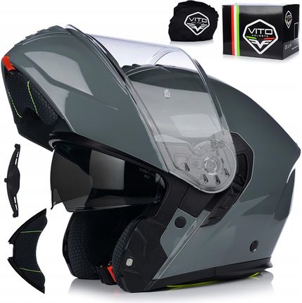 Vito Helmets Furio Nardo Grey Szczękowy System Pinlock +Blenda