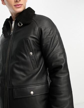 Bolongaro Trevor tep czarna kurtka kożuszek naturalna skóra M NH2