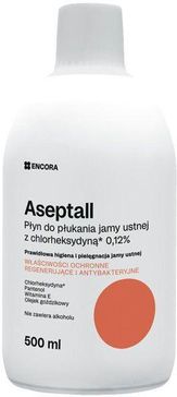 Aseptall Płyn do płukania jamy ustnej z chlorheksydyną 0,12%, 500 ml