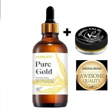 Preparat medycyny naturalnej PURE GOLD olejek konopny kannaway + SALVE  travel - Opinie i ceny na Ceneo.pl