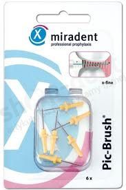 Miradent Pic-Brush X-Fine - Zapasowe szczoteczki do uchwytu 6szt.