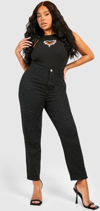 Jeansy Mom Jeans Plus Size 6XL LC62206 *boohoo Bogato Zdobione Spodnie