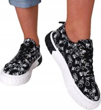 Seastar Czarne Trampki Biały Wzór Snoopy 39