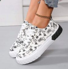Seastar Białe Trampki Czarny Wzór 40