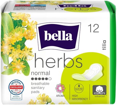 Podpaski higieniczne Bella Herbs z kwiatem lipy