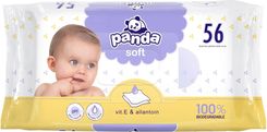Zdjęcie Chusteczki nawilżane Panda Soft z alantoiną i wit. E 56 szt. - Warta