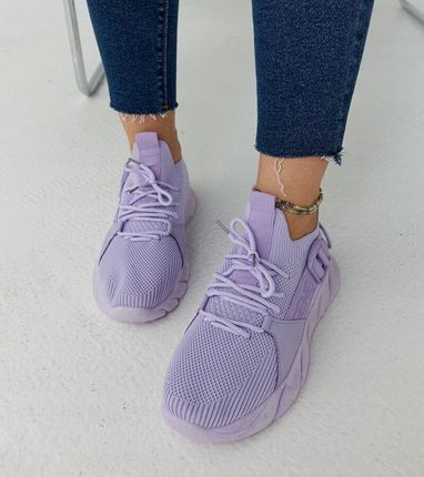 Sportowe buty damskie fioletowe lekkie materiałowe 28125 rozmiar 40