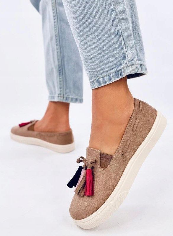 Kupdzisiajbuty Trampki Z Frędzlami Salma Khaki 39 Ceny i opinie